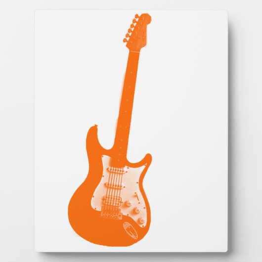 Orange Gitarre Fotoplatte (Vorderseite)