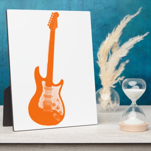 Orange Gitarre Fotoplatte (Seite)