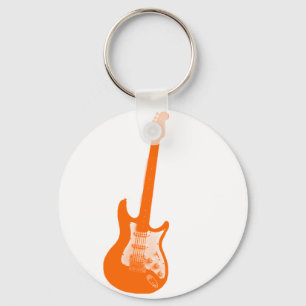 Orange Gitarre Schlüsselanhänger