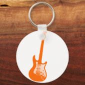 Orange Gitarre Schlüsselanhänger (Vorderseite)