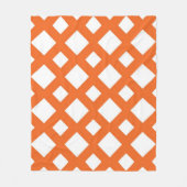 Orange Gitter auf Weiß Fleecedecke (Vorderseite)