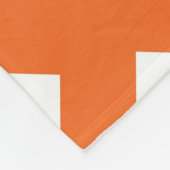 Orange Gitter auf Weiß Fleecedecke (Ecke)