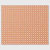 Orange Gitter auf Weiß Geschenkpapier (Flach)