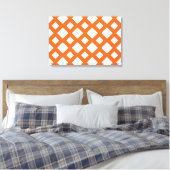 Orange Gitter auf Weiß Leinwanddruck (Insitu (Schlafzimmer))