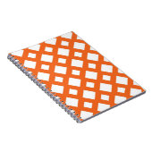 Orange Gitter auf Weiß Notizblock (Rechte Seite)