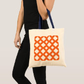 Orange Gitter auf Weiß Tragetasche (Vorderseite (Produkt))