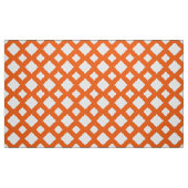 Orange Gitter auf weißem geometrischem Gewebe Stoff (Fat Quarter (45,7 x 55,9 cm))
