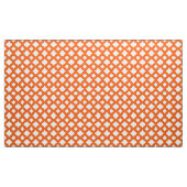 Orange Gitter auf weißem geometrischem Gewebe Stoff (Yard (91,4 cm))