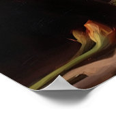 Orange Gladiolus Blume Art Print Poster (Ecke)