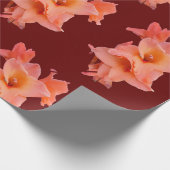 Orange Gladiolus Floral Geschenkpapier (Ecke)