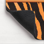 Orange Glam Glitter Tiger Print Mousepad (Ecke)