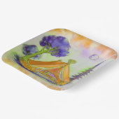 Orange Glamping-Papierteller Pappteller (Gewinkelt)