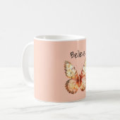 Orange Glaub Schmetterling Kaffeetasse (Vorderseite Links)