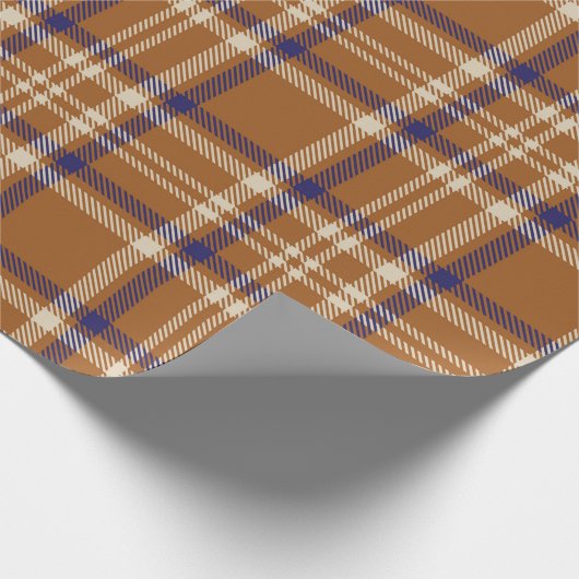 Orange Glen Kariert strukturiert nahtlos struktura Geschenkpapier (Ecke)