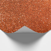 Orange Glitter Geschenkpapier (Ecke)