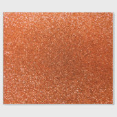 Orange Glitter Geschenkpapier (Flach)