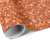 Orange Glitter Geschenkpapier (Rolleneckpunkt)