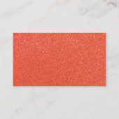 Orange Glitter Visitenkarte (Rückseite)