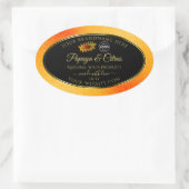 Orange Glitzer Black Product Labels Ladybug Logo Ovaler Aufkleber (Tasche)