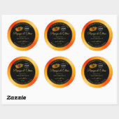 Orange Glitzer Black Product Labels Ladybug Logo Runder Aufkleber (Blatt)