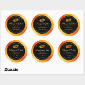 Orange Glitzer Black Product Labels mit Ladybug Runder Aufkleber (Blatt)