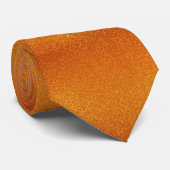 Orange Glitzer Funkelnd Neck Tie Krawatte (Gerollt)
