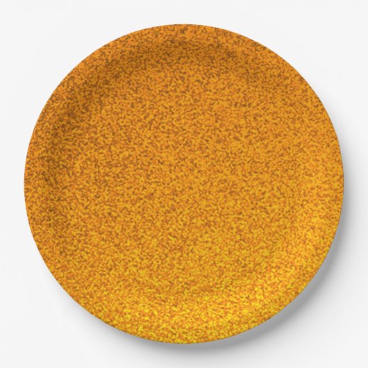 Orange Glitzer Look Paper Teller (Vorderseite)