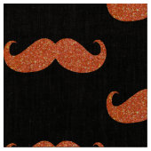 Orange Glitzer Mustache #2 Stoff (Nahaufnahme)
