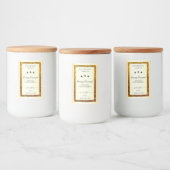 Orange Glitzer Sparkle Product Labels Gold Effekt Lebensmitteletikett (Flaschen)