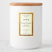 Orange Glitzer Sparkle Product Labels Gold Effekt Lebensmitteletikett (Vorderseite)