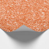 Orange Glitzer Textur Print Geschenkpapier (Ecke)