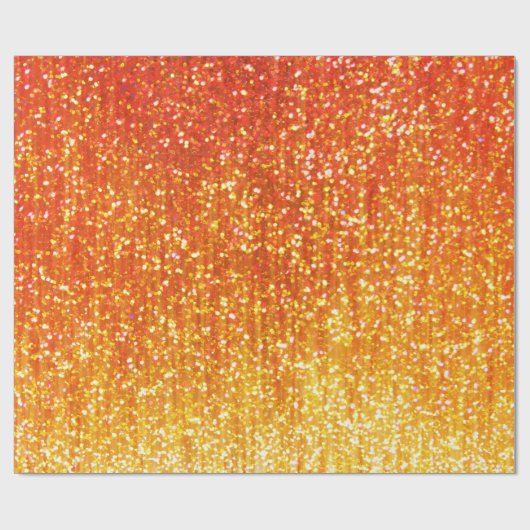 Orange Glitzer-Verpackungs-Papier Geschenkpapier (Flach)
