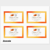 Orange Glitzer White Product Labels Ladybug Logo Rechteckiger Aufkleber (Blatt)