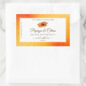 Orange Glitzer White Product Labels mit Ladybug Rechteckiger Aufkleber (Tasche)