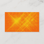 Orange Glitzern-Geschäfts-Karte Visitenkarte (Rückseite)