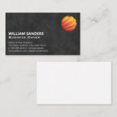 Orange Globe Modern Logo Visitenkarte (Vorne/Hinten)