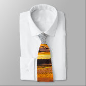 Orange Glory Morning Painterly Neck Tie Krawatte (Gebunden)
