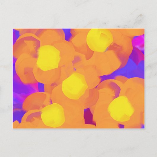 Orange Glow Blume Postkarte (Vorderseite)