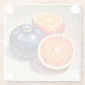 Orange Glow Watercolor Glasuntersetzer (Rückseite)