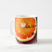 Orange Glow Watercolor Kaffeetasse (Vorderseite Links)