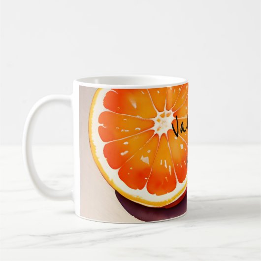 Orange Glow Watercolor Kaffeetasse (Links)
