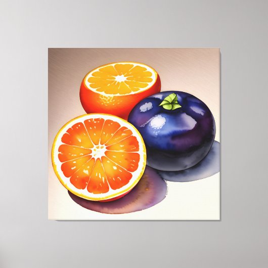 Orange Glow Watercolor Leinwanddruck (Vorderseite)