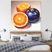 Orange Glow Watercolor Leinwanddruck (Insitu (Schlafzimmer))