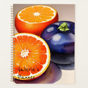 Orange Glow Watercolor Planer