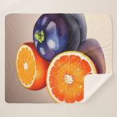 Orange Glow Watercolor Sherpadecke (Vorderseite (Horizontal))