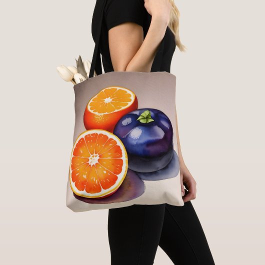 Orange Glow Watercolor Tasche (Von Nahem)
