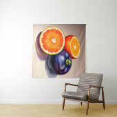 Orange Glow Watercolor Wandteppich (Beispiel (Horizontal))