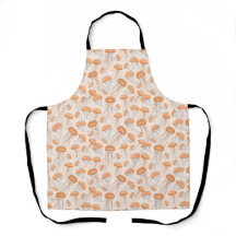 Orange glowing jelly fish pattern
