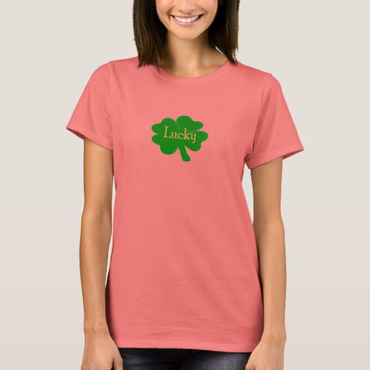 Orange Glück Clover T-Shirt (Vorderseite)