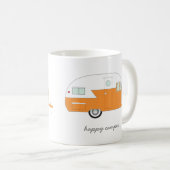 Orange glücklicher Lagerbewohner-Tasse Kaffeetasse (VorderseiteRechts)